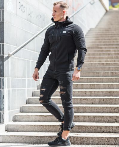 Air Sweat Zip Hood Black Jack & Jones
