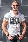 Hooded Light Pink Print t-shirt Jerone