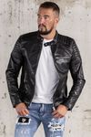 Gus Faux Leather Racer Jacket Black ONLY & SONS