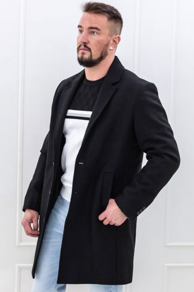 Vīriešu melns garš kardigāns