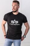 Pamata karbonizēts sudraba melns T-krekls Alpha Industries