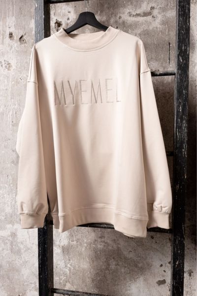 Vīriešu bēša oversize sporta krekls MYEMEL