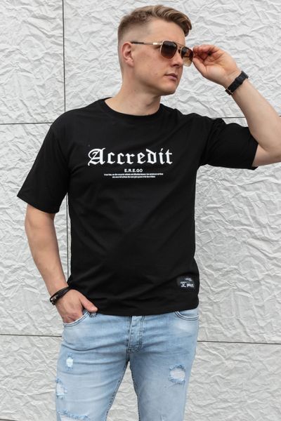 Accredit melna T-krekls JERONE