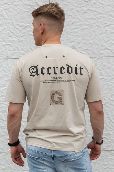 Accredit T-krekls gaiši brūns JERONE Accredit T-krekls gaiši brūns JERONE