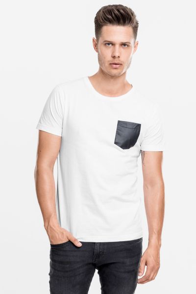 Sintētiskās ādas kabatas T-krekls Urban Classics Sintētiskās ādas kabatas T-krekls Urban Classics