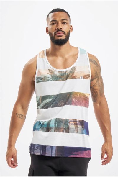 Balts beachvibe drukāts bezroku tops JUST RHYSE Balts beachvibe drukāts bezroku tops JUST RHYSE
