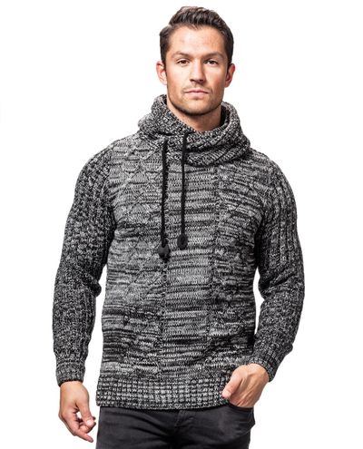 Dark Hooded Knitwear Carisma